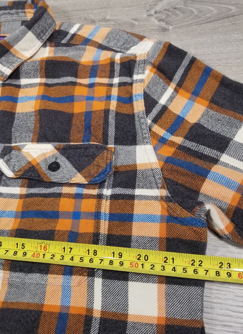 Patagonia Mens Long Sleeve Fjord Flannel Shirt L Plaid Button Up Organic Cotton - Picture 6 of 7
